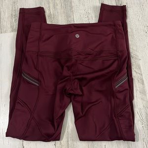 Lululemon lightly lined leggings size 6